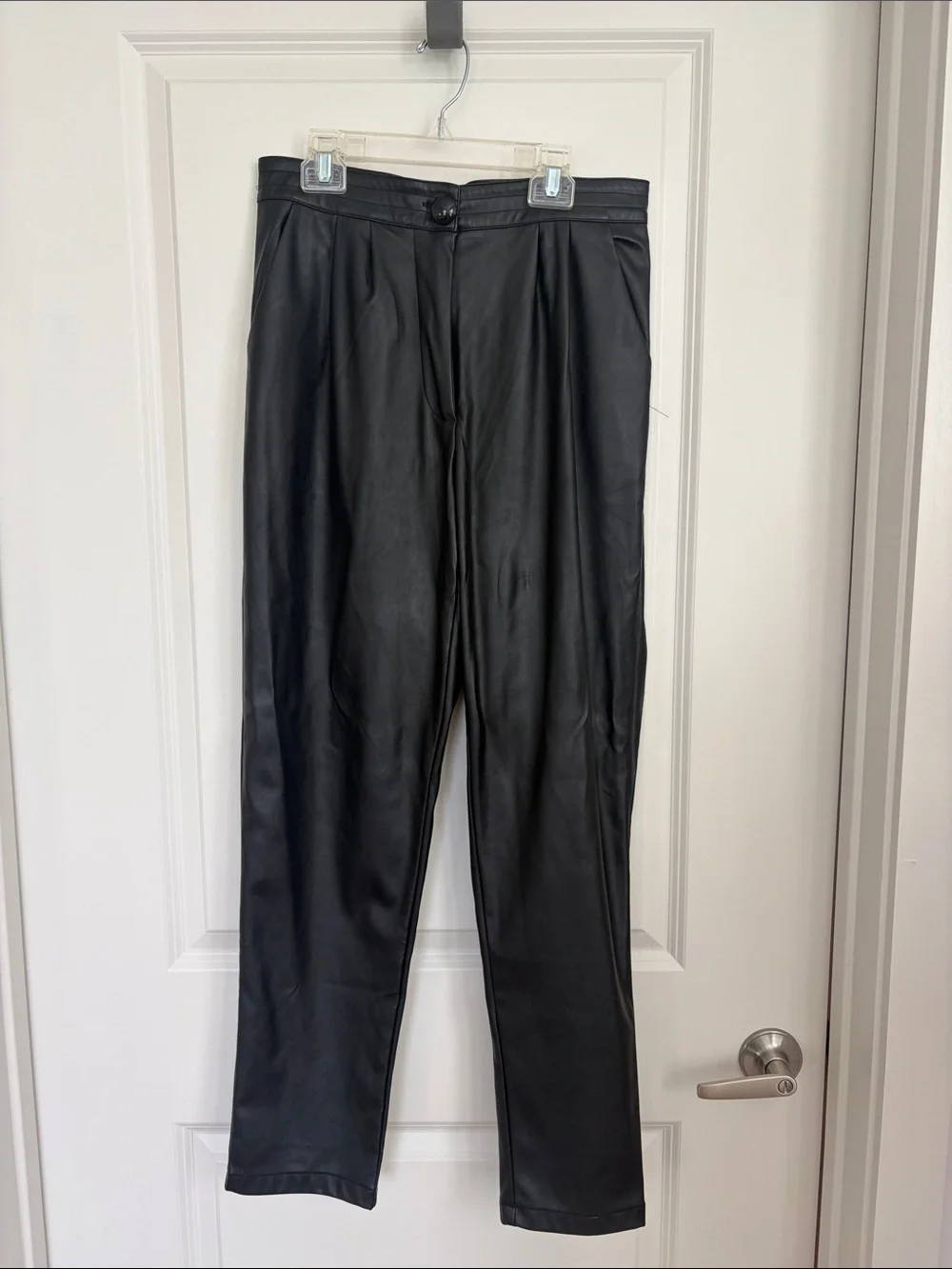 Princess Polly Black Faux Leather Pants